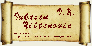 Vukašin Miltenović vizit kartica
